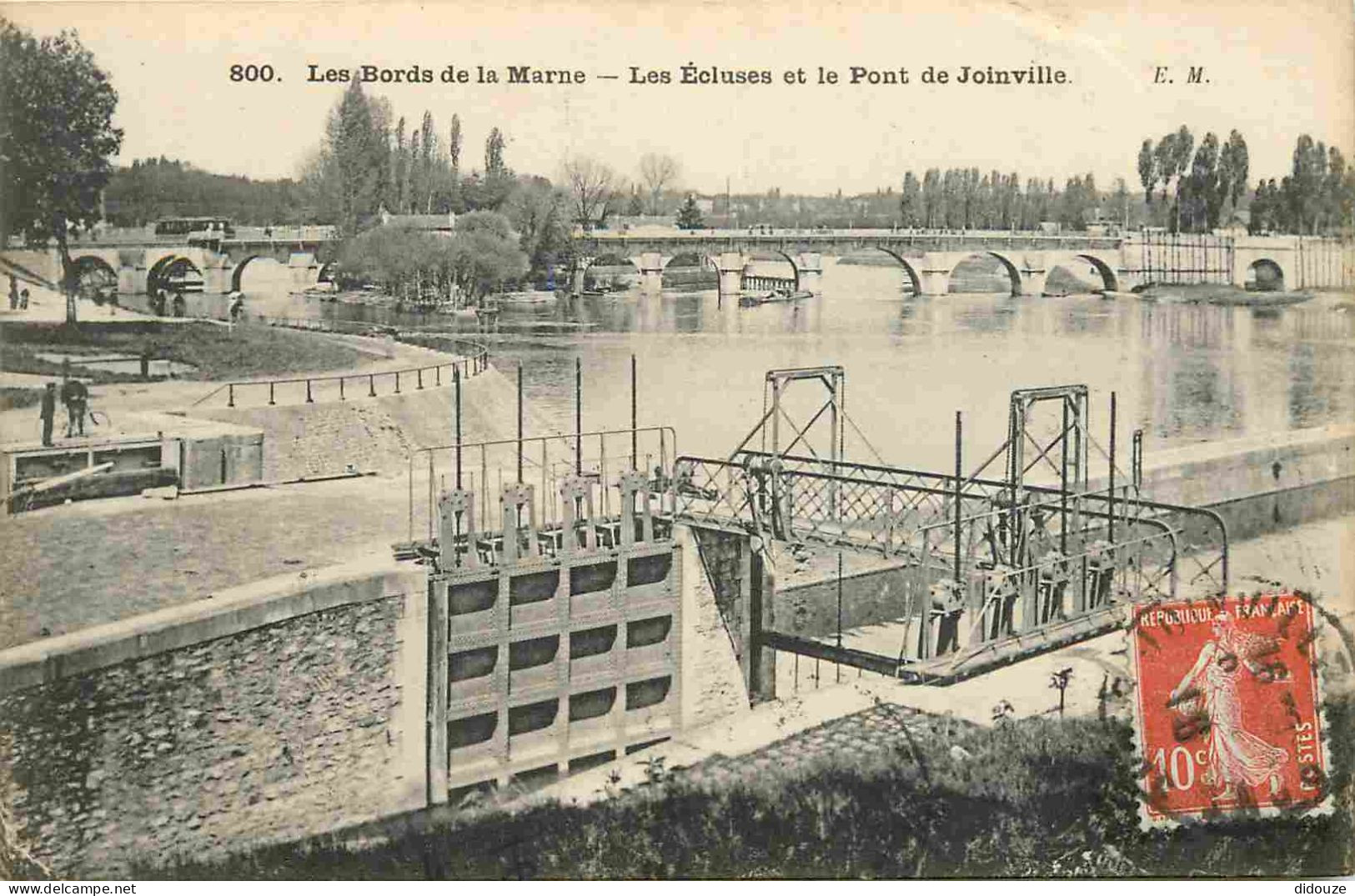 94 - Joinville Le Pont - Le Bords De La Marne - Les Écluses Et Le Pont De Joinville - Correspondance - CPA - Oblitératio - Joinville Le Pont