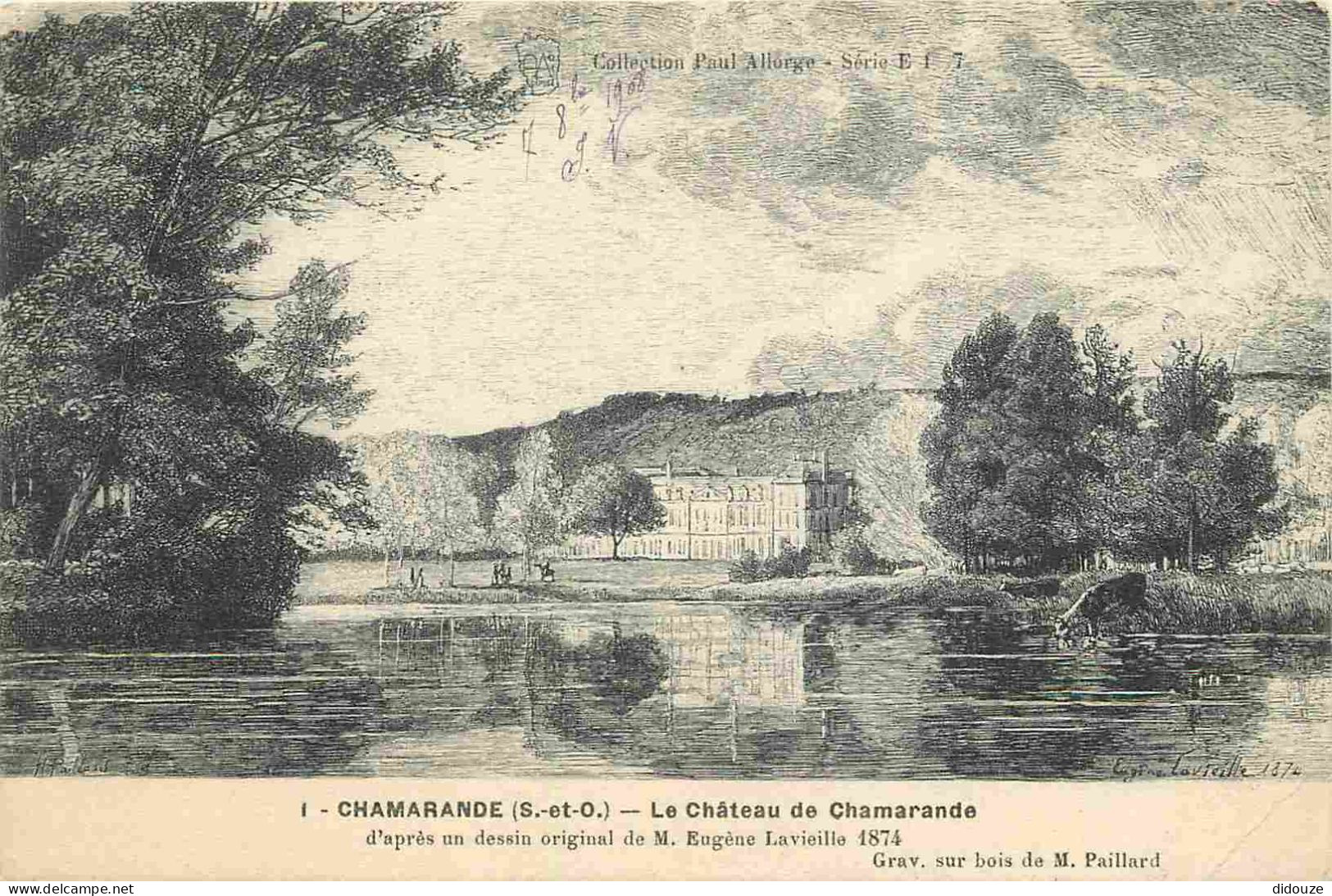 91 - Chamarande - Le Château D'après Un Dessin Original De M Eugène Lavieille 1874 - Correspondance - CPA - Oblitération - Sonstige & Ohne Zuordnung