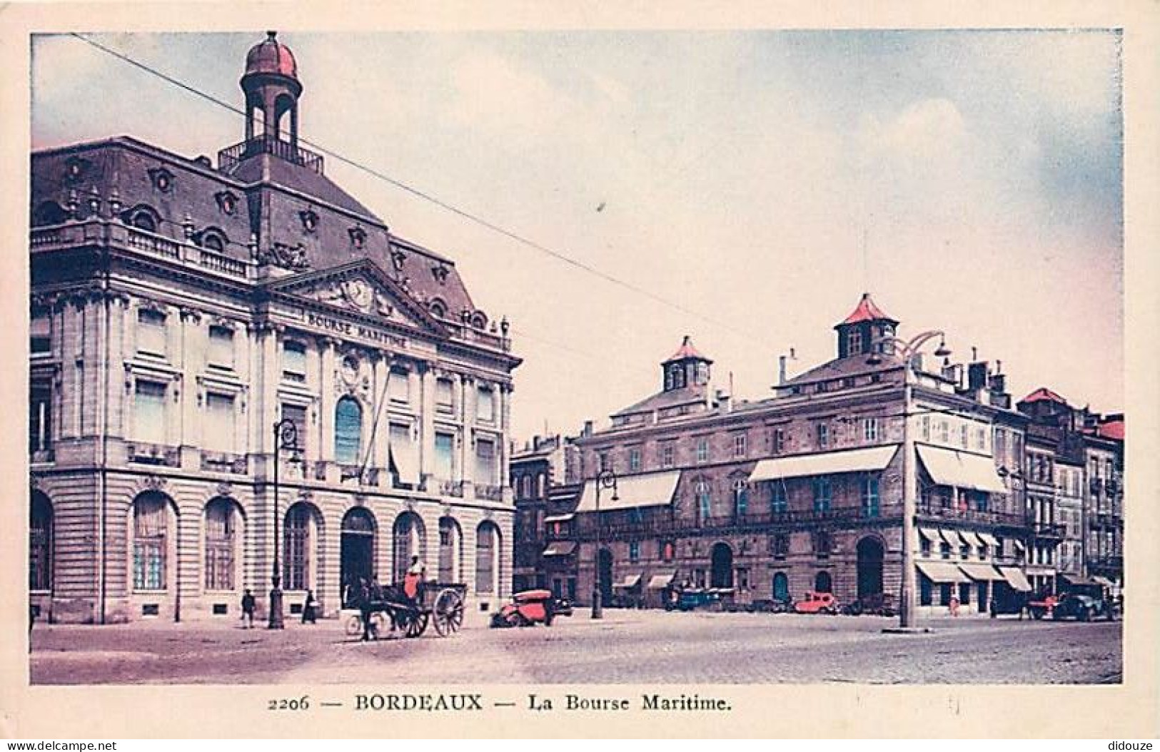 33 - Bordeaux - La Bourse Maritime - Automobiles - Colorisée - Carte Neuve - CPA - Voir Scans Recto-Verso - Bordeaux