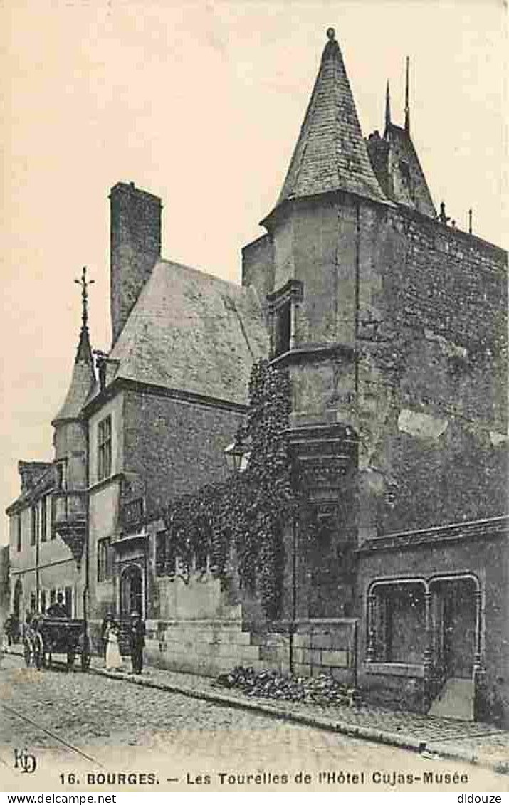 18 - Bourges - Les Tourelles De L'Hôtel Cujas-Musée - Animée - Correspondance - CPA - Voir Scans Recto-Verso - Bourges