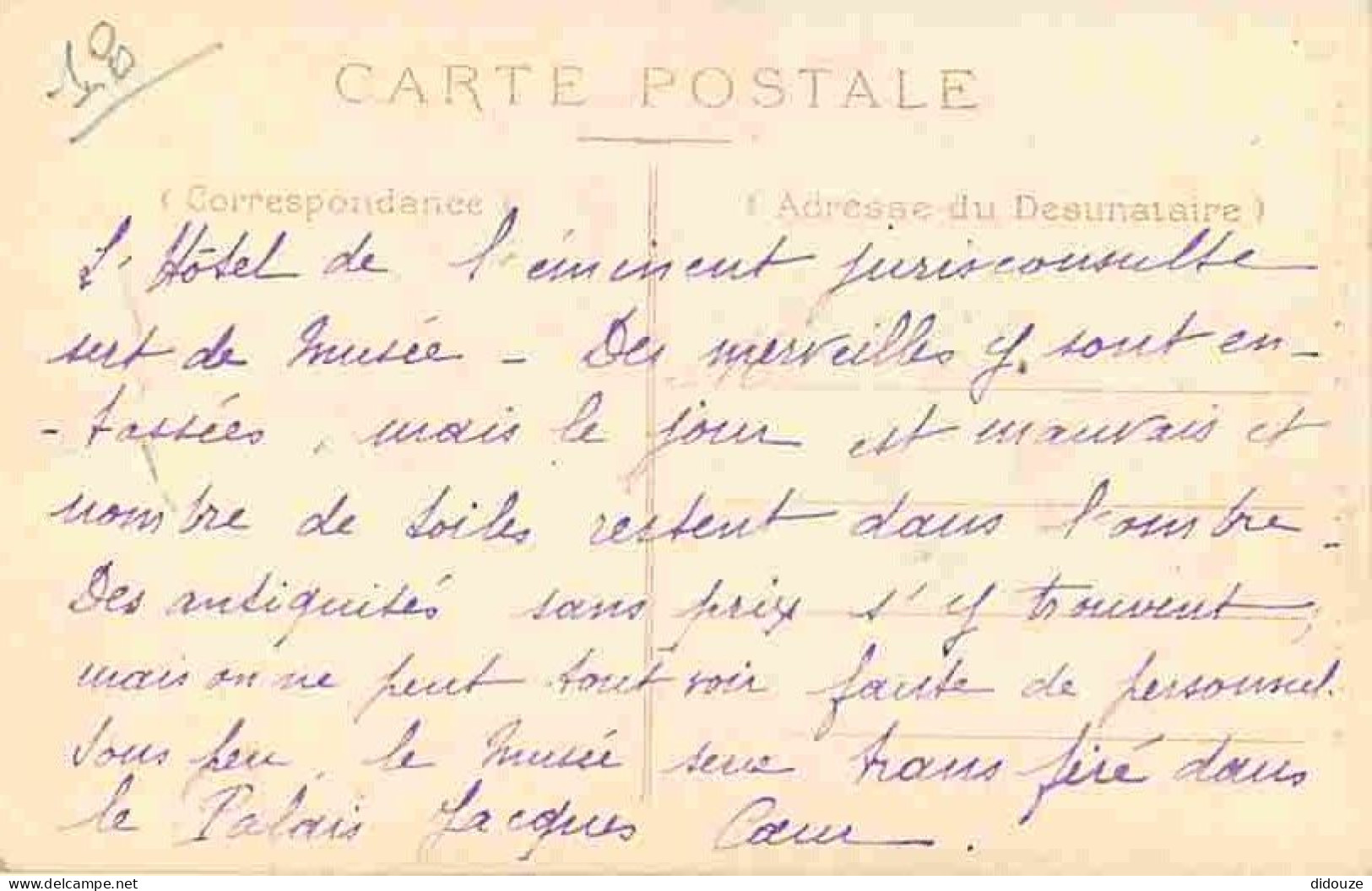 18 - Bourges - Les Tourelles De L'Hôtel Cujas-Musée - Animée - Correspondance - CPA - Voir Scans Recto-Verso - Bourges