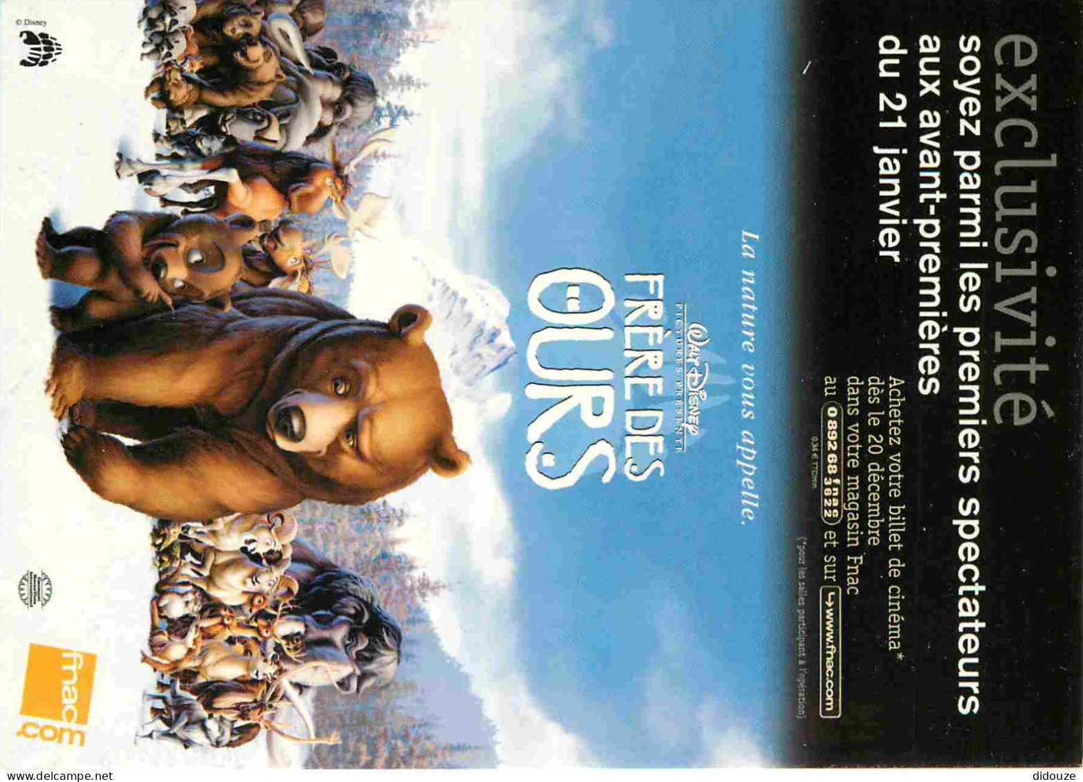 Cinema - Affiche De Film - Walt Disney - Frère Des Ours - CPM - Voir Scans Recto-Verso - Posters On Cards