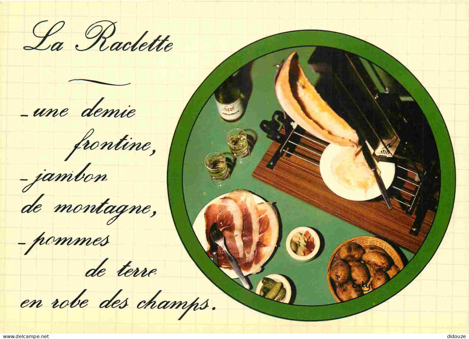 Recettes De Cuisine - Raclette - Gastronomie - CPM - Carte Neuve - Voir Scans Recto-Verso - Recettes (cuisine)