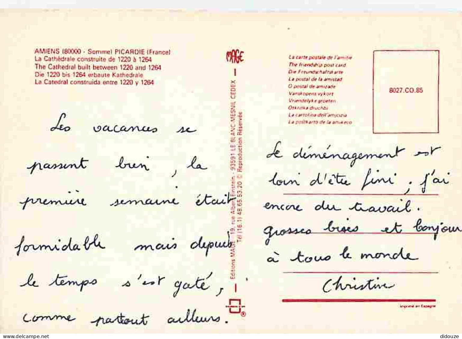 80 - Amiens - La Cathédrale Notre Dame - Vue Aérienne - Blasons - CPM - Voir Scans Recto-Verso - Amiens