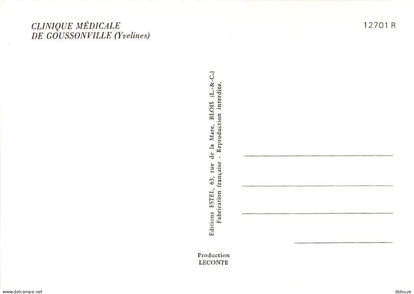 78 - Goussonville - La Clinique Médicale - CPM - Carte Neuve - Voir Scans Recto-Verso - Autres & Non Classés