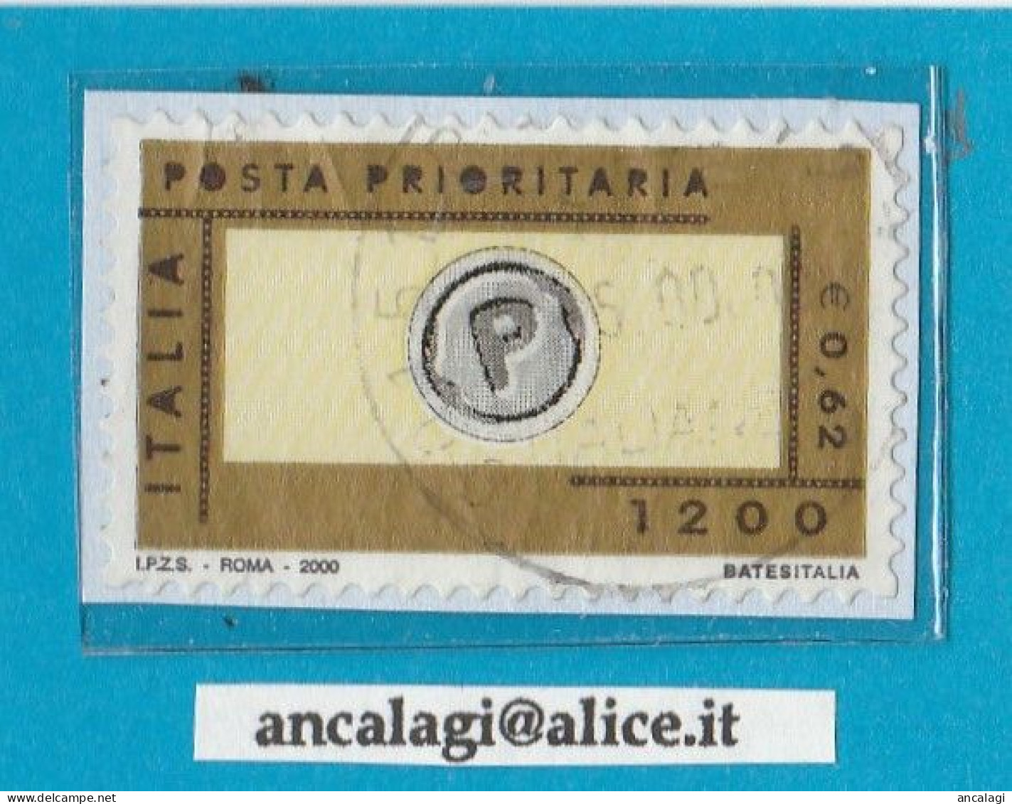 USATI ITALIA POSTA PRIORITARIA 2000 - Ref.1405A "2^ Emissione" 1 Val. - - 1991-00: Used