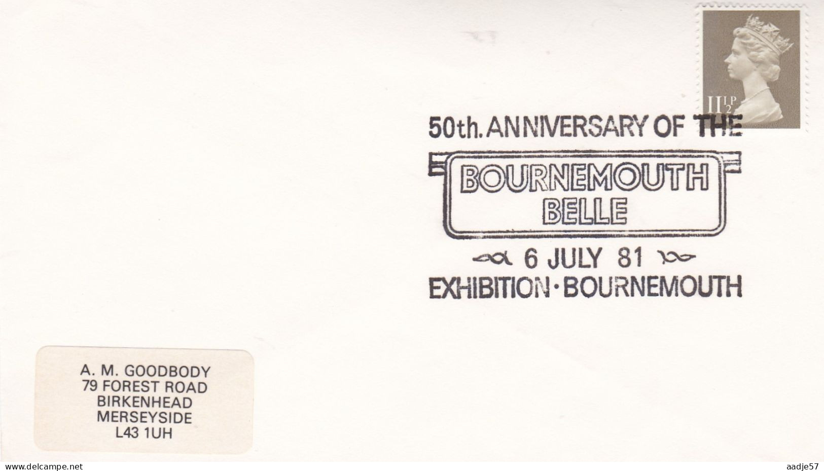 GB Engeland 1981 50 Ann Of The Bournemouth Bell 06-07-1981 - Treinen