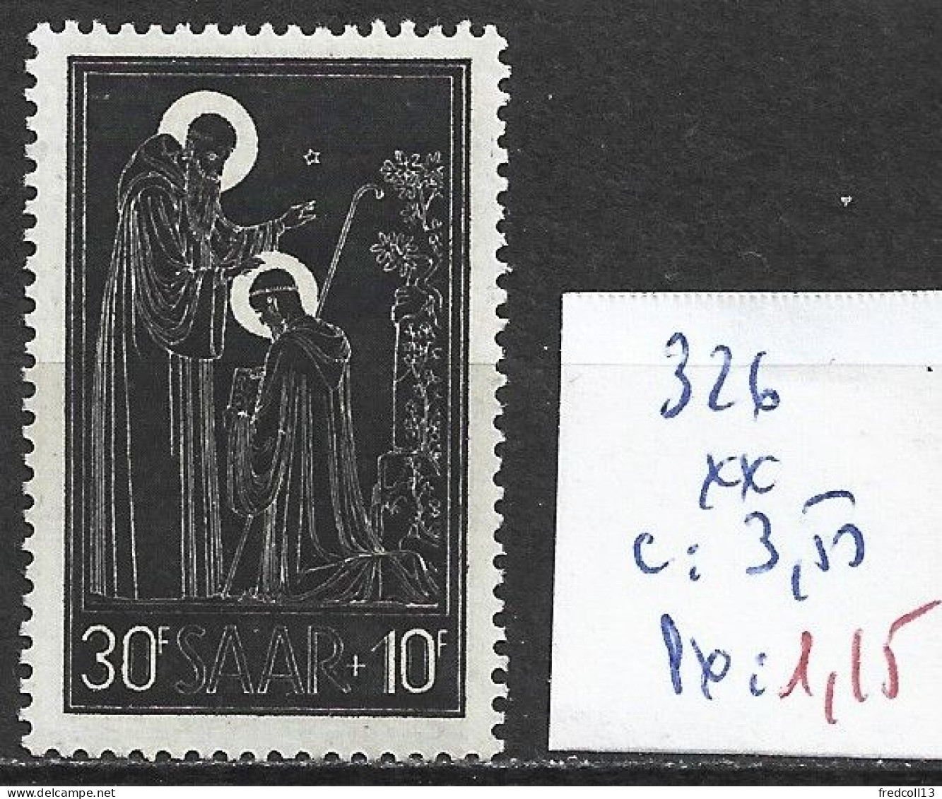 SARRE 326 ** Côte 3.50 € - Unused Stamps