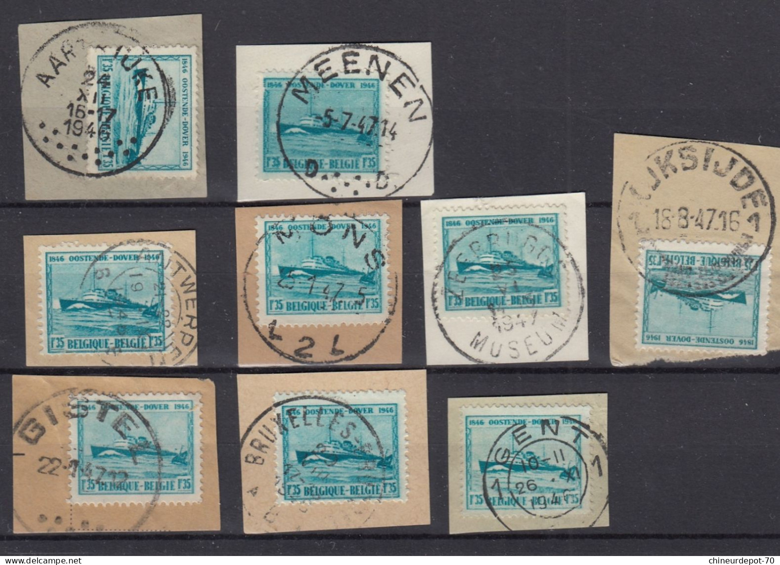 Oostende Cachet Meenen Mons L2 GISTEL  GENT ... - Used Stamps