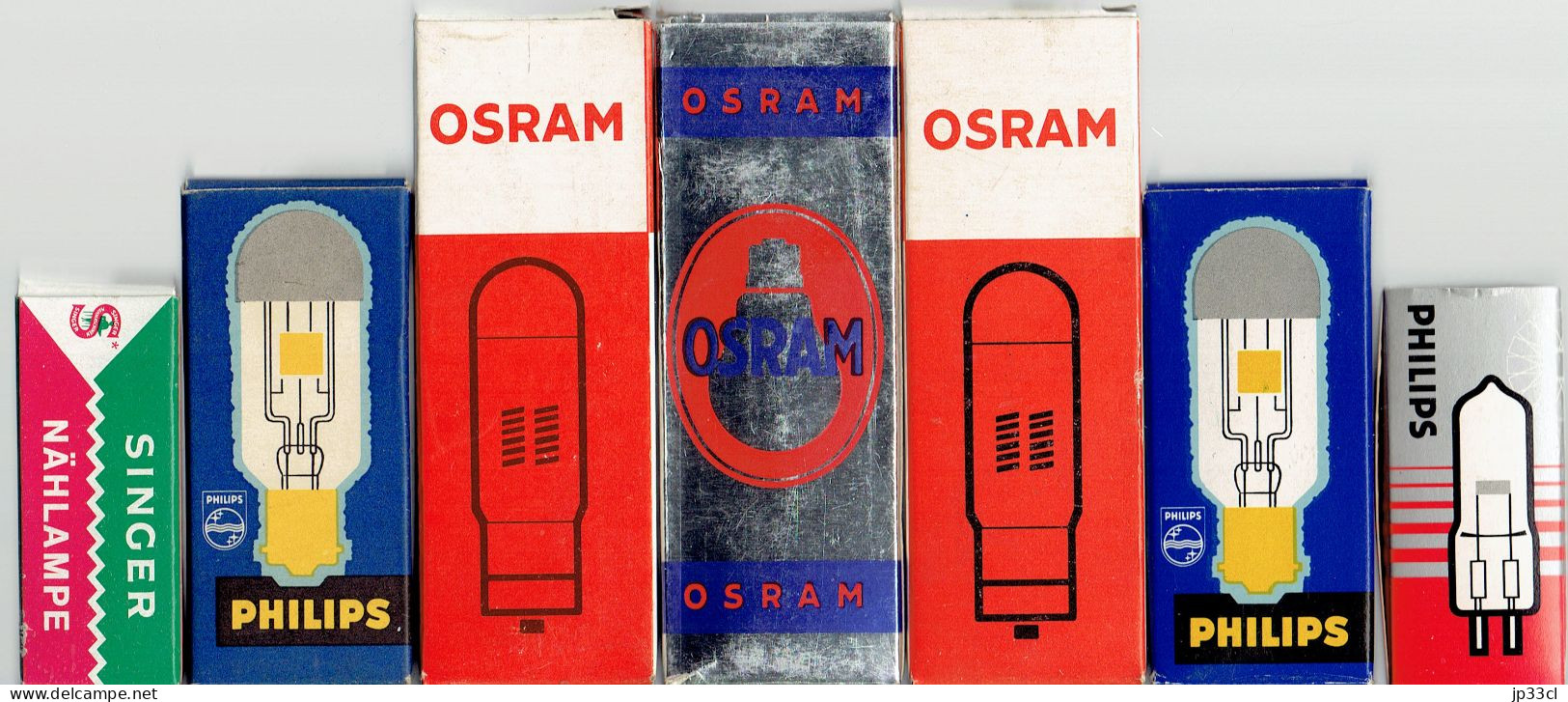Lot De 7 Lampes (Osram, Philips Et Singer) - Vacuum Tubes