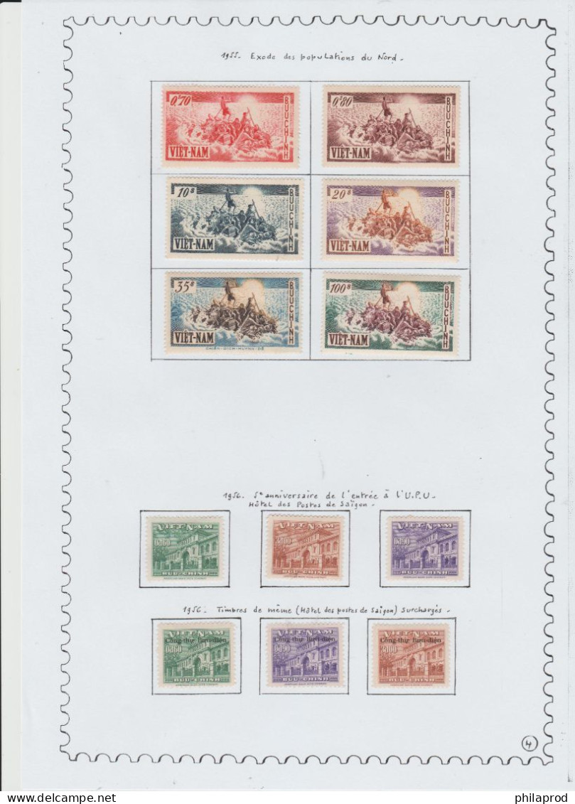 South VIETNAM -1 COUNTRY  COLLECTION 1951-1975 -On 46  Thin  Pages Hinged *MH - See 46  Scans - Vietnam