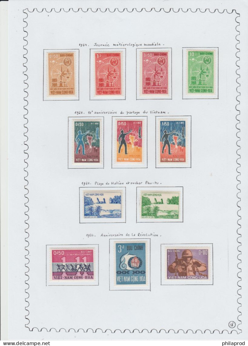 South VIETNAM -1 COUNTRY  COLLECTION 1951-1975 -On 46  thin  pages hinged *MH - see 46  scans