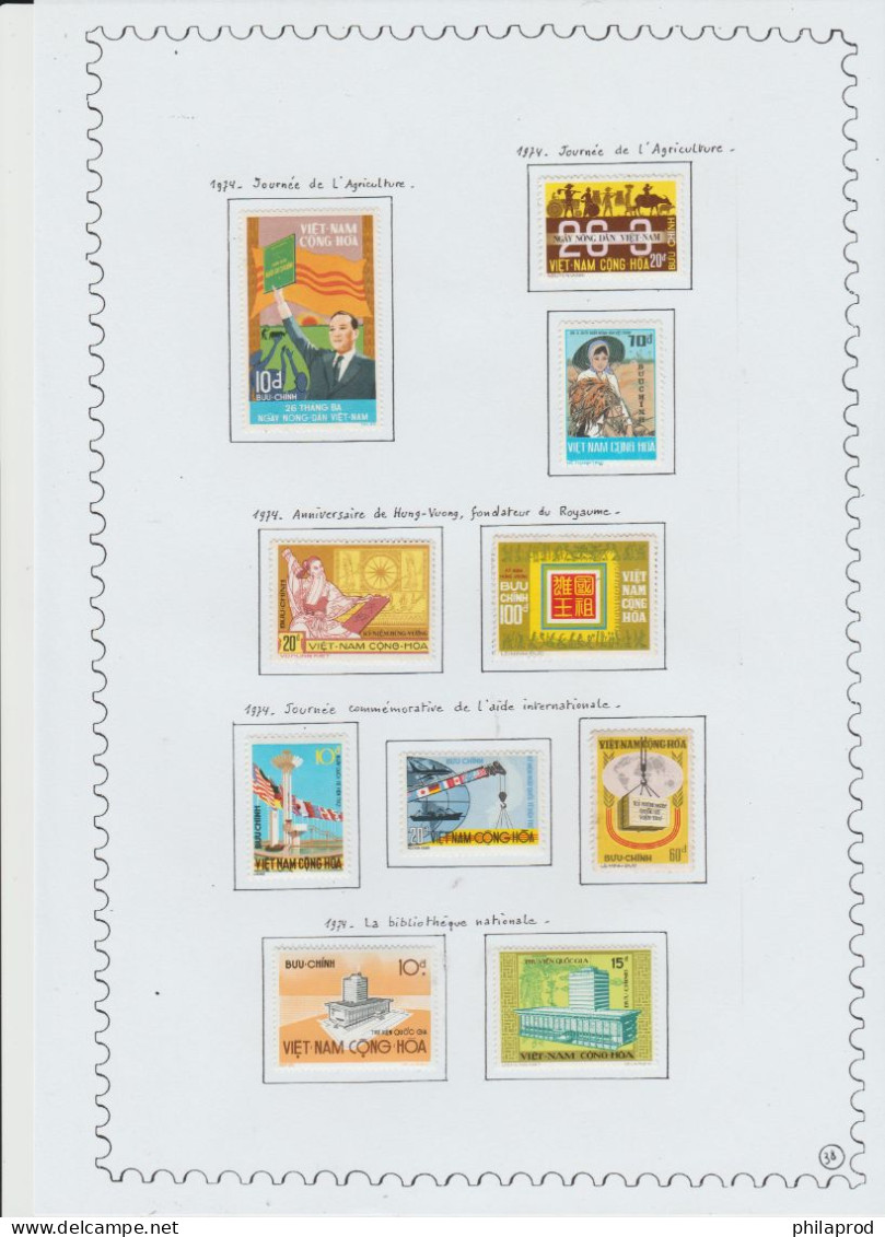 South VIETNAM -1 COUNTRY  COLLECTION 1951-1975 -On 46  thin  pages hinged *MH - see 46  scans