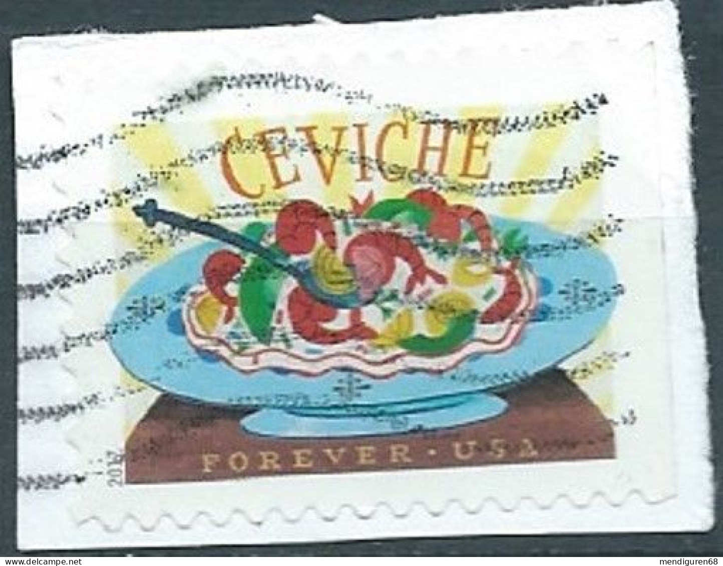 VERINIGTE STAATEN ETATS UNIS USA 2017 DELICIOSO: CEVICHE F USED ON PAPER SN 5197 MI 5390 YT 5013 SN - Used Stamps