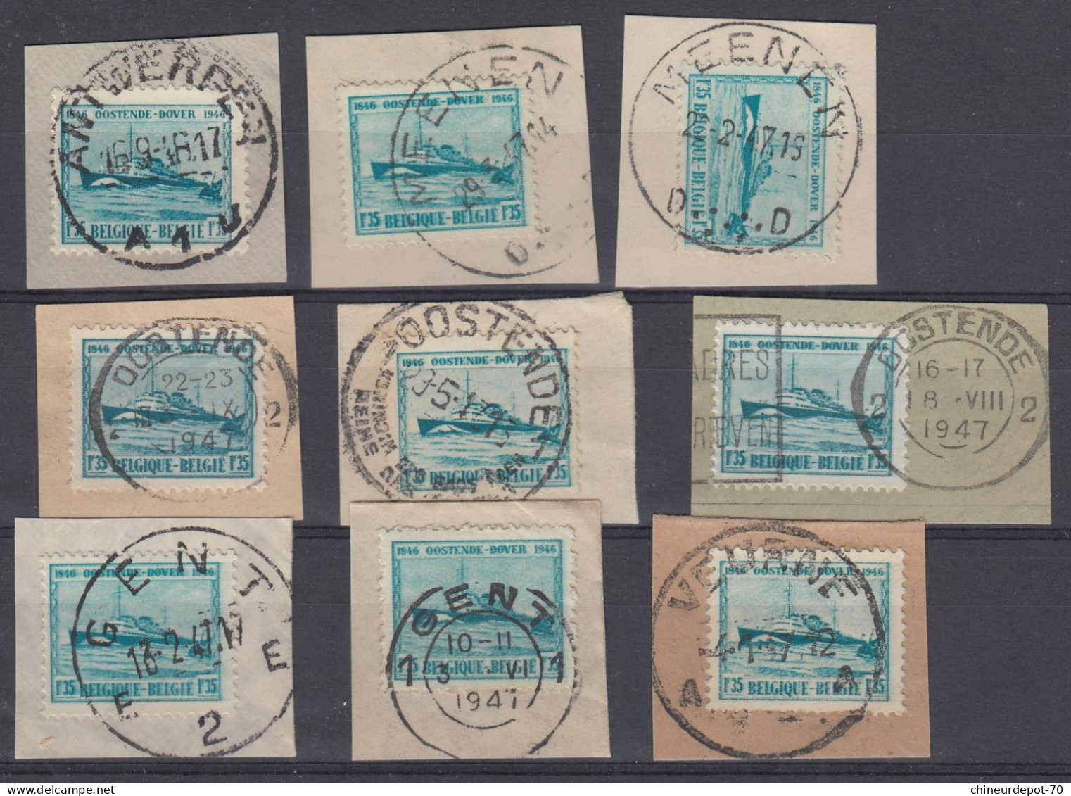 OOSTENDE Cachet ANTWERPEN MEENEN OOSTENDE GENT VEURNE - Used Stamps