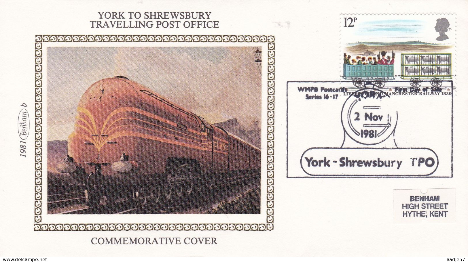 GB Engeland 1981 York - Shrewsbury TPO 02-11-1981 - Trains