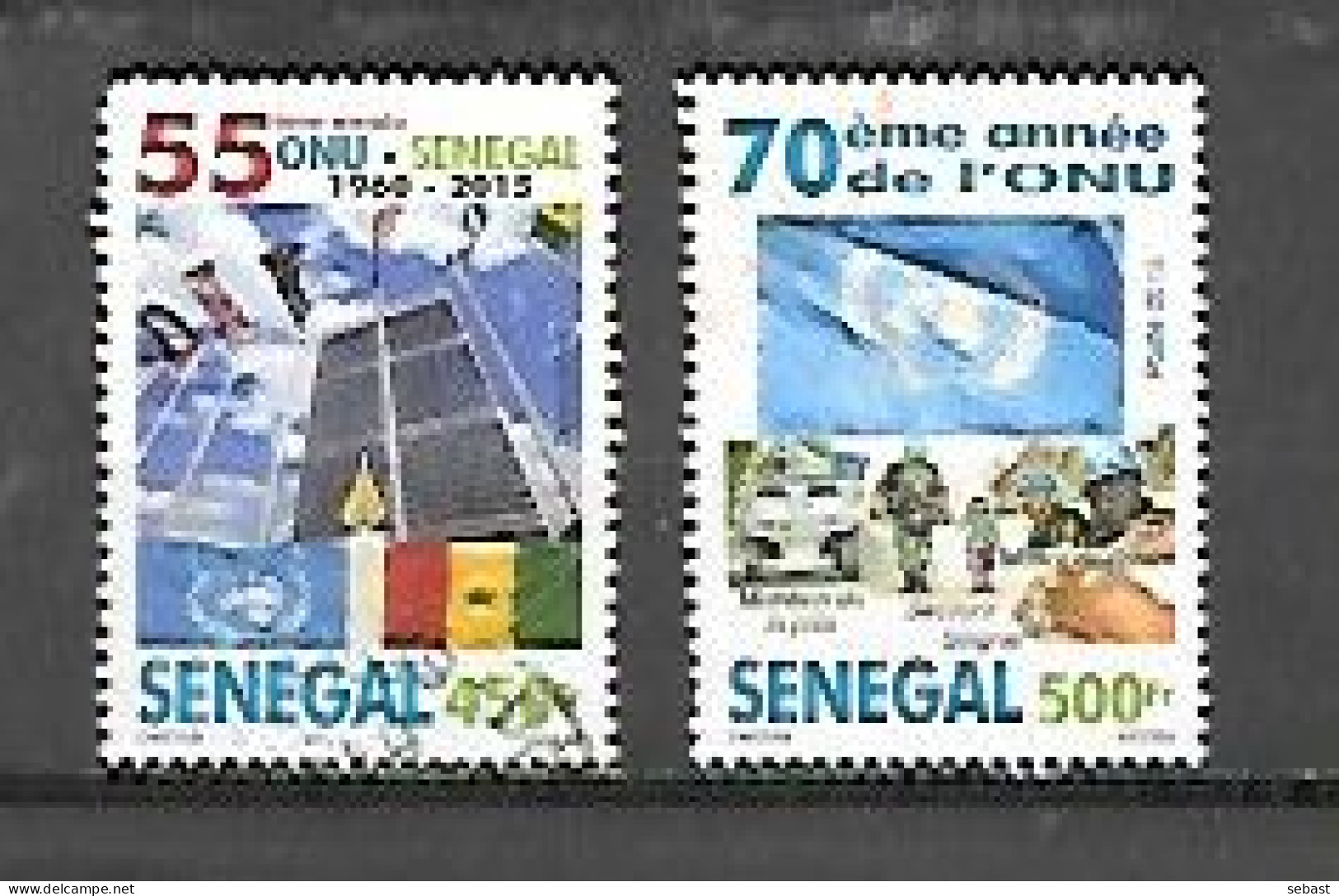 TIMBRE OBLITERE DU SENEGAL DE 2015 N° MICHEL 2227/28 - Sénégal (1960-...)