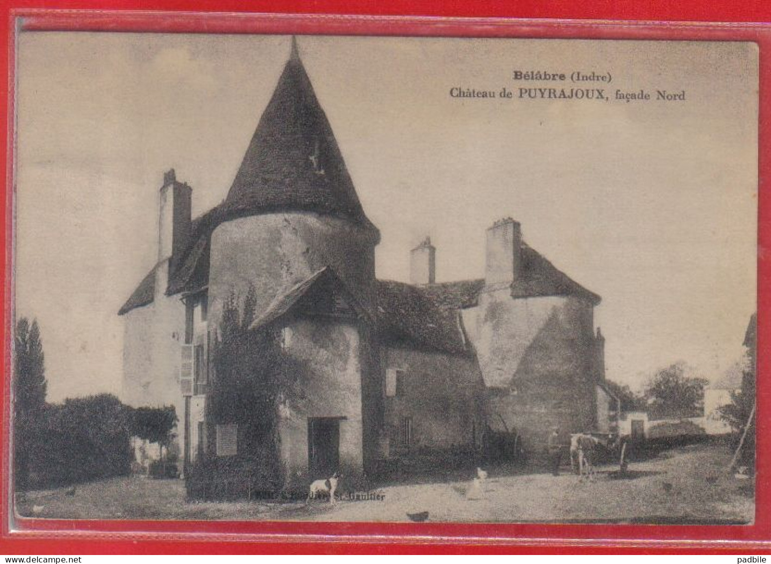 Carte Postale 36. Bélâbre  Chateau De Puyrajoux   Très Beau Plan - Otros & Sin Clasificación