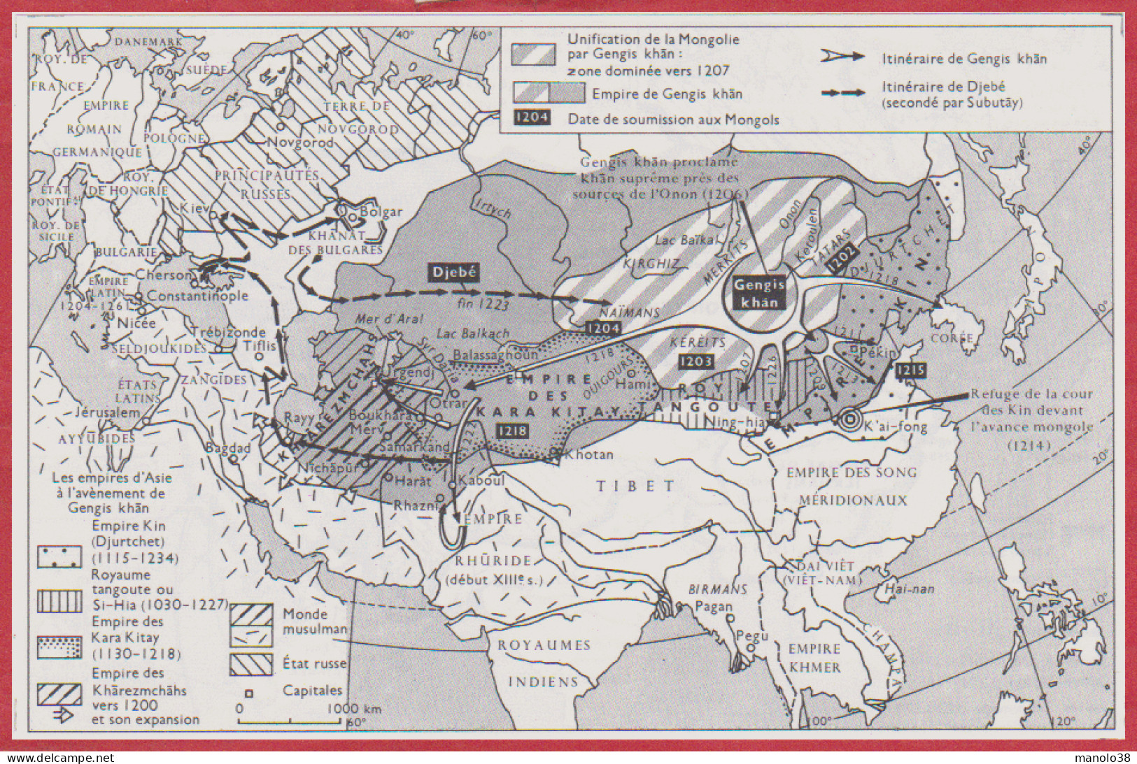 L'Empire Mongol Aux XIVe XVe Siècle. Timur. Larousse 1960. - Documents Historiques