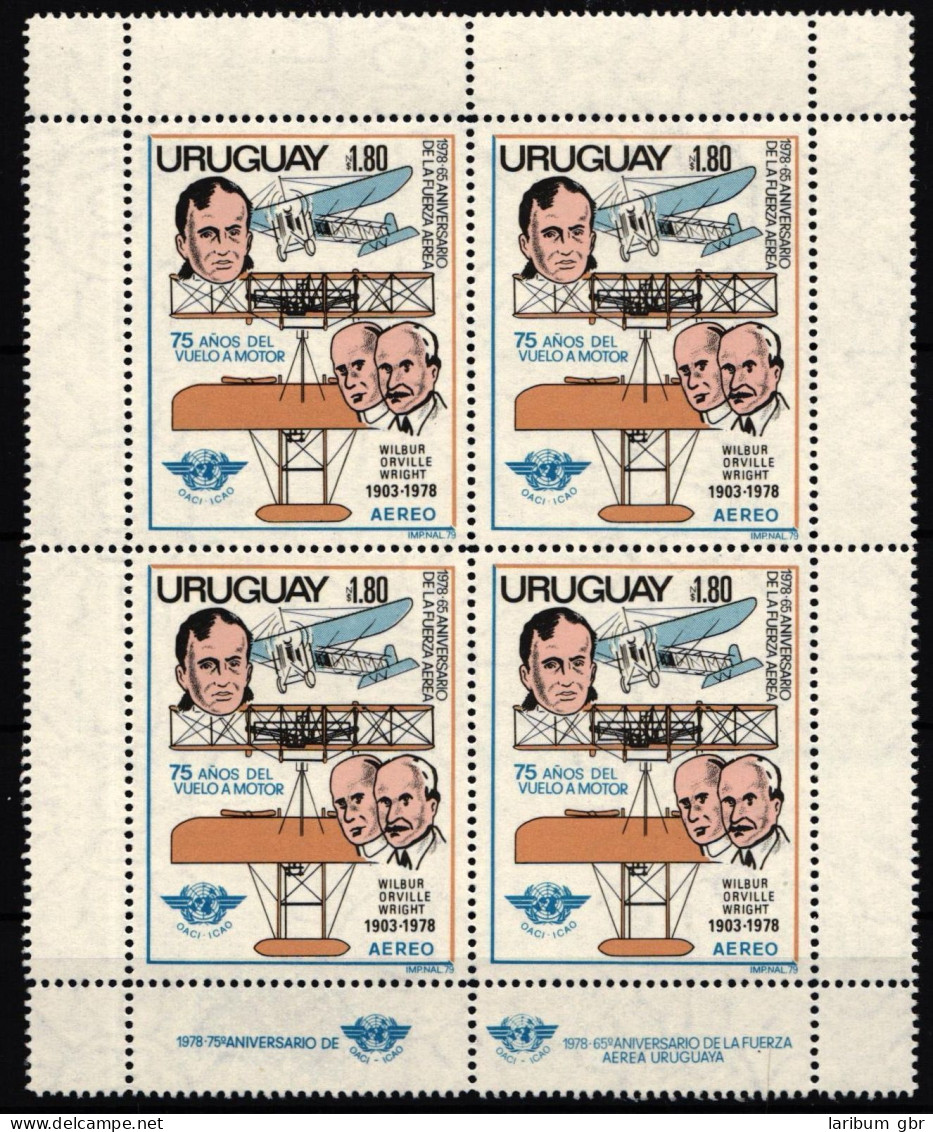 Uruguay 1539 Postfrisch Viererblock / Flugzeuge #GY298 - Uruguay