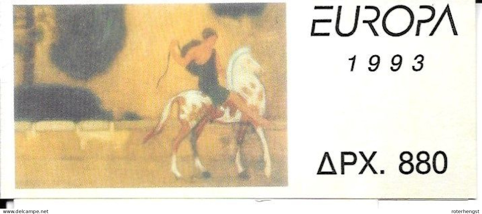 Greece Booklet Mnh ** Cept Europa 1993 17 Euros - Postzegelboekjes