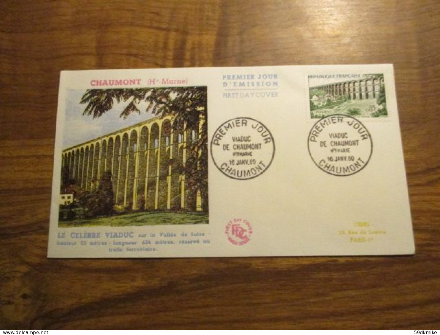 FDC - 1er Jour - France - 1960 - Le Viaduc De Chaumont - 1960-1969