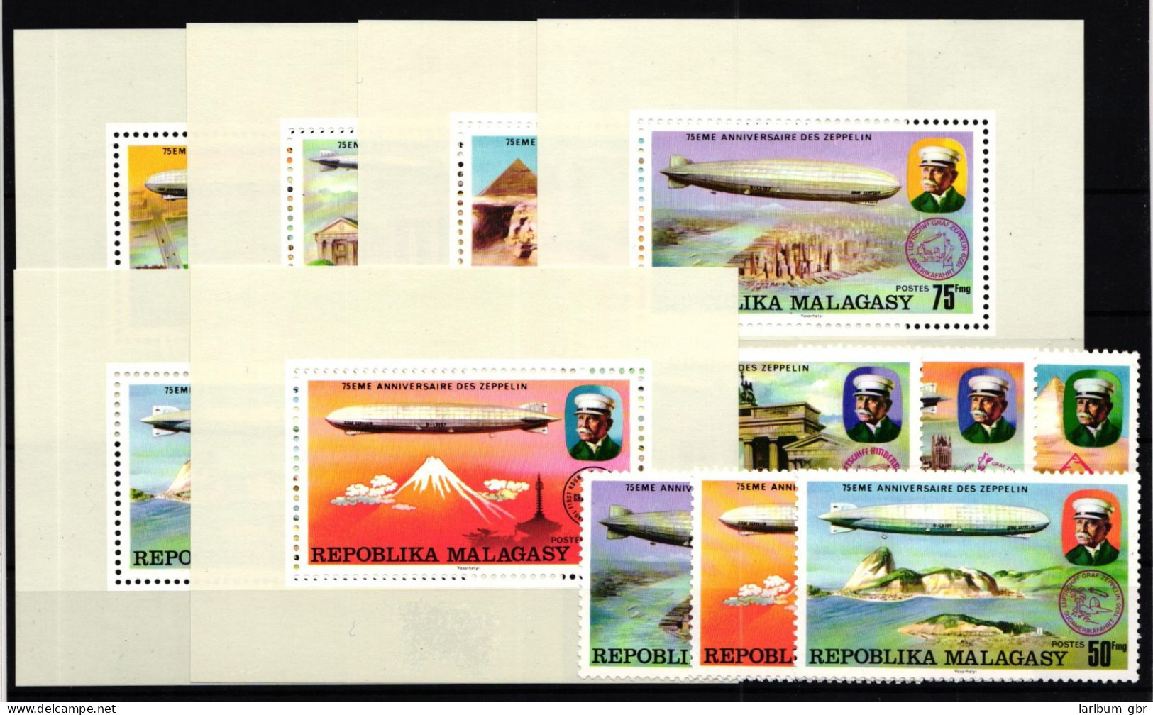 Madagaskar 783-788 Und Einzelblöcke Postfrisch Zeppelin #GY691 - Madagaskar (1960-...)