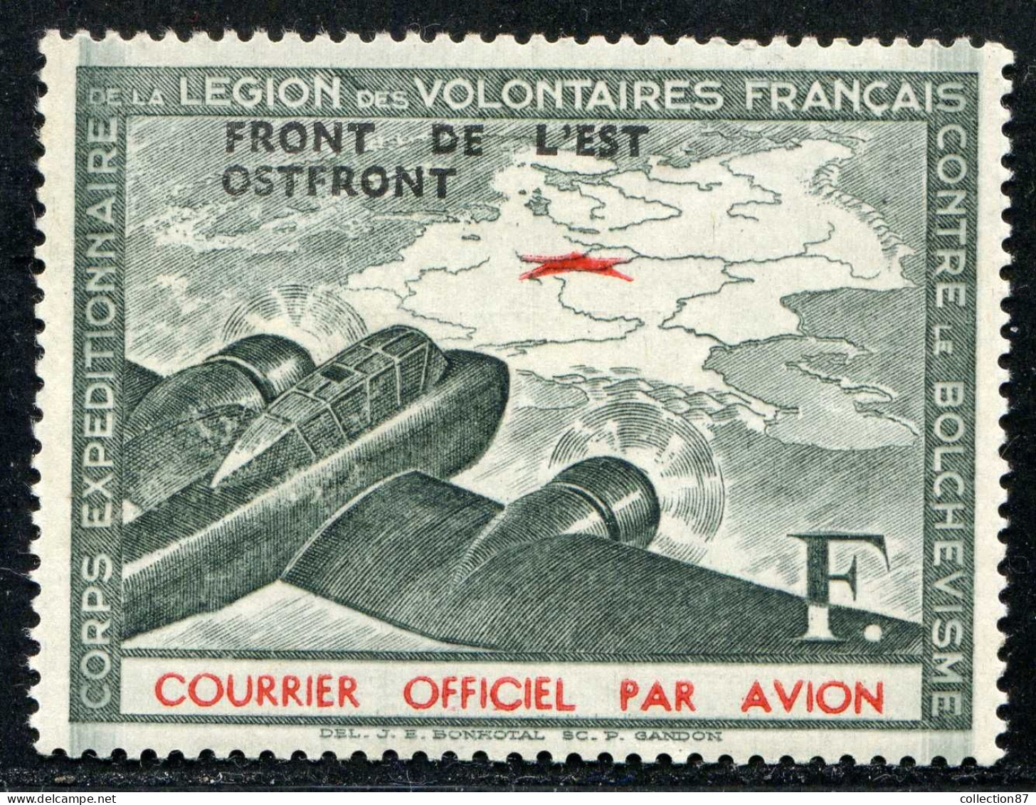 REF093 > FRANCE LVF < Yv N° 4 * Neuf Dos Visible - MH * - Aviation Avion Bombardier - Guerre (timbres De)