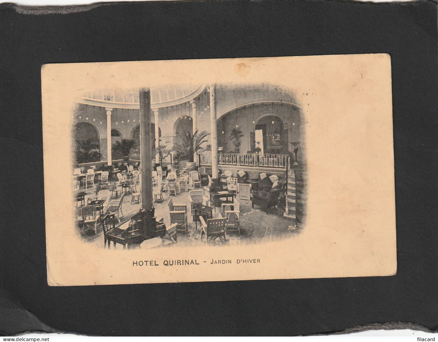 128921           Italia,     Grand    Hotel   Du    Quirinal,  Rome,      Jardin  D"Hiver,   VG   1916 - Hotels & Gaststätten