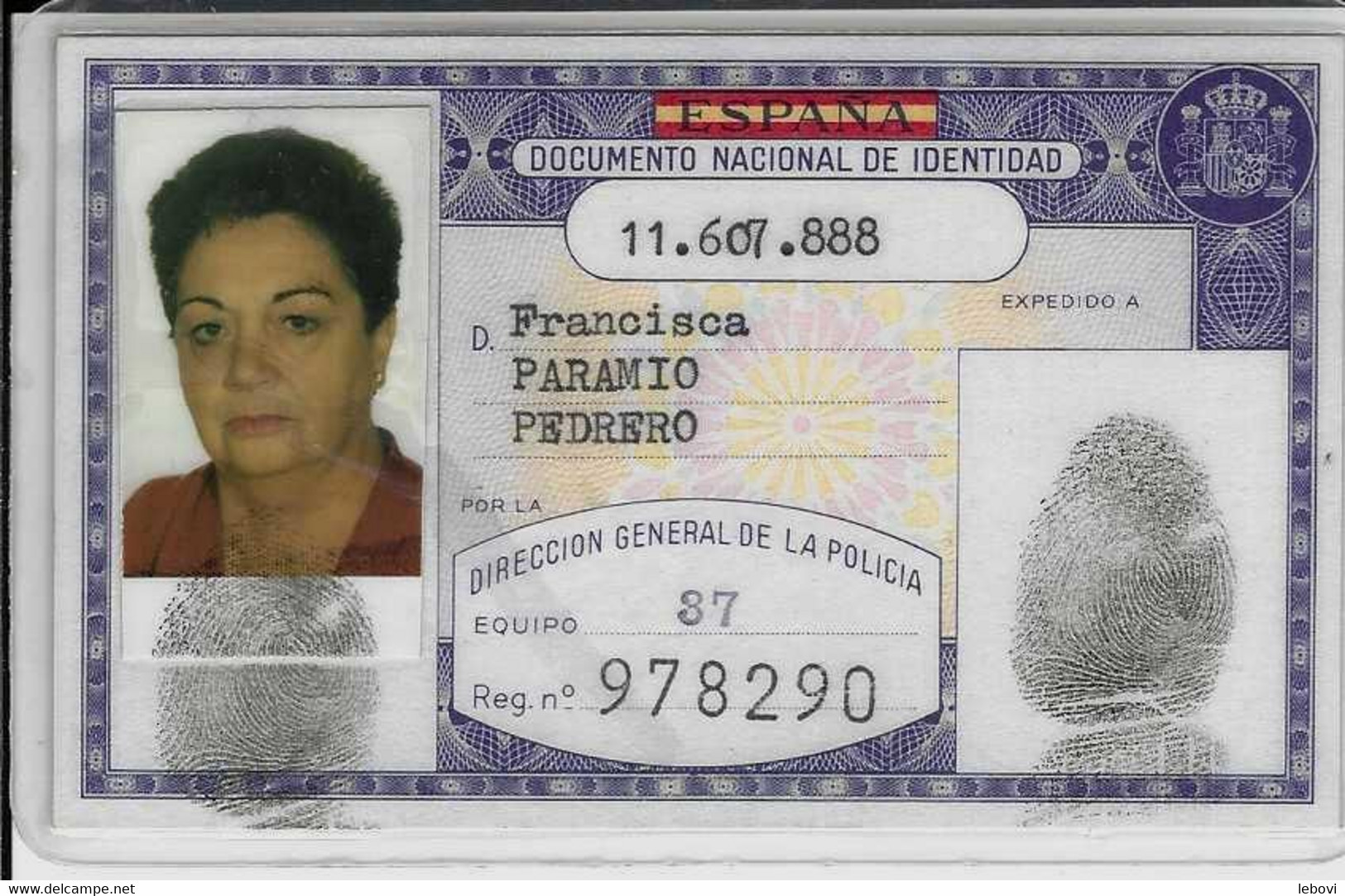Carte D’identité Espagnole Délivrée Le 04/10/1988 - Non Classés