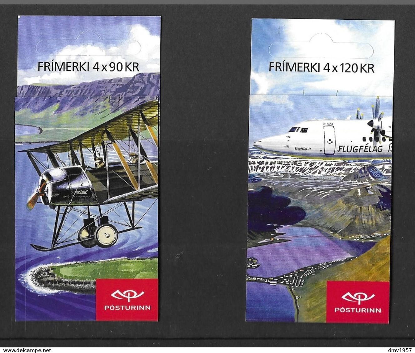 Iceland 2009 MNH Civil Aviation Sg 1241/4 Booklets - Cuadernillos