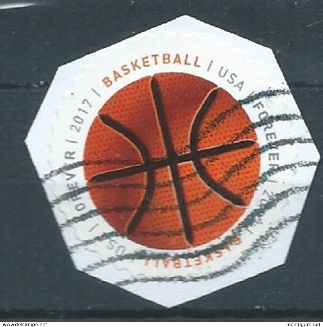 VEREINIGTE STAATEN ETATS UNIS USA 2017 BALLS: BASKETBALL F USED ON PAPER MI 5401 YT 5024 SC 5208 - Gebruikt