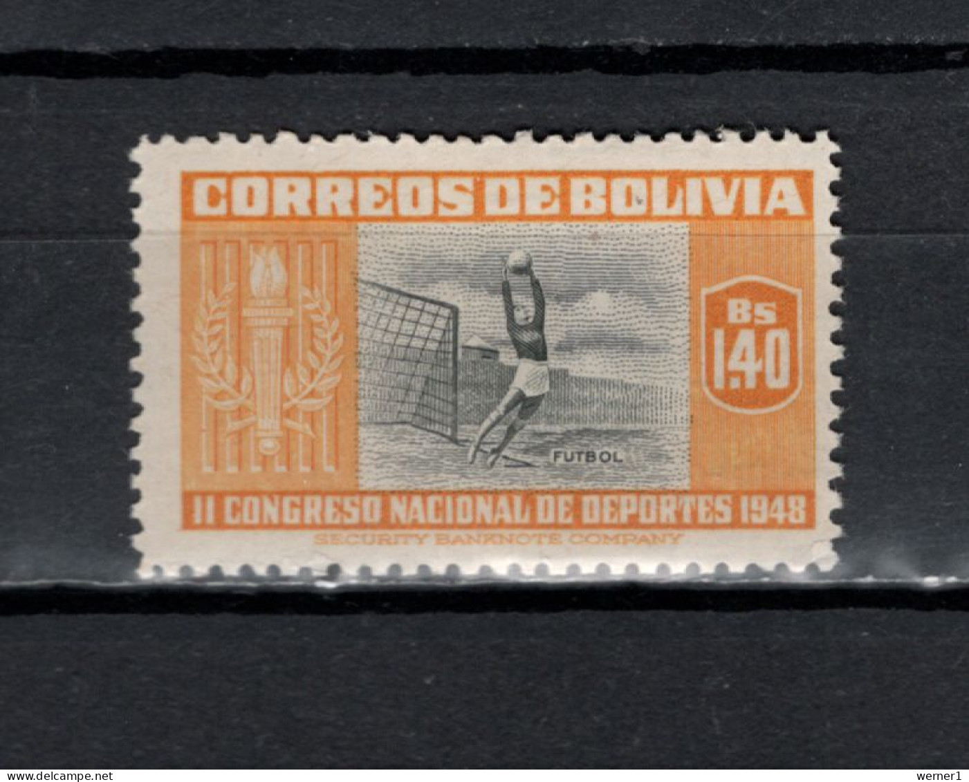 Bolivia 1951 Football Soccer Stamp MNH - Ungebraucht