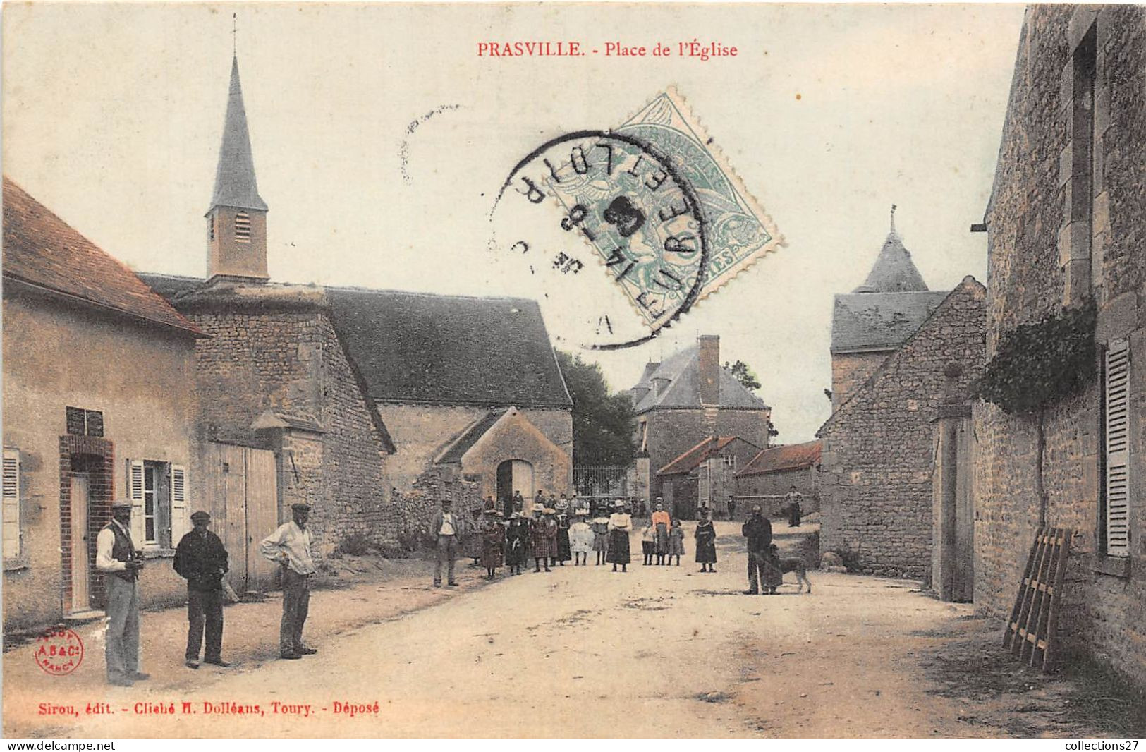 28-PRASVILLE- PLACE DE L'EGLISE - Autres & Non Classés