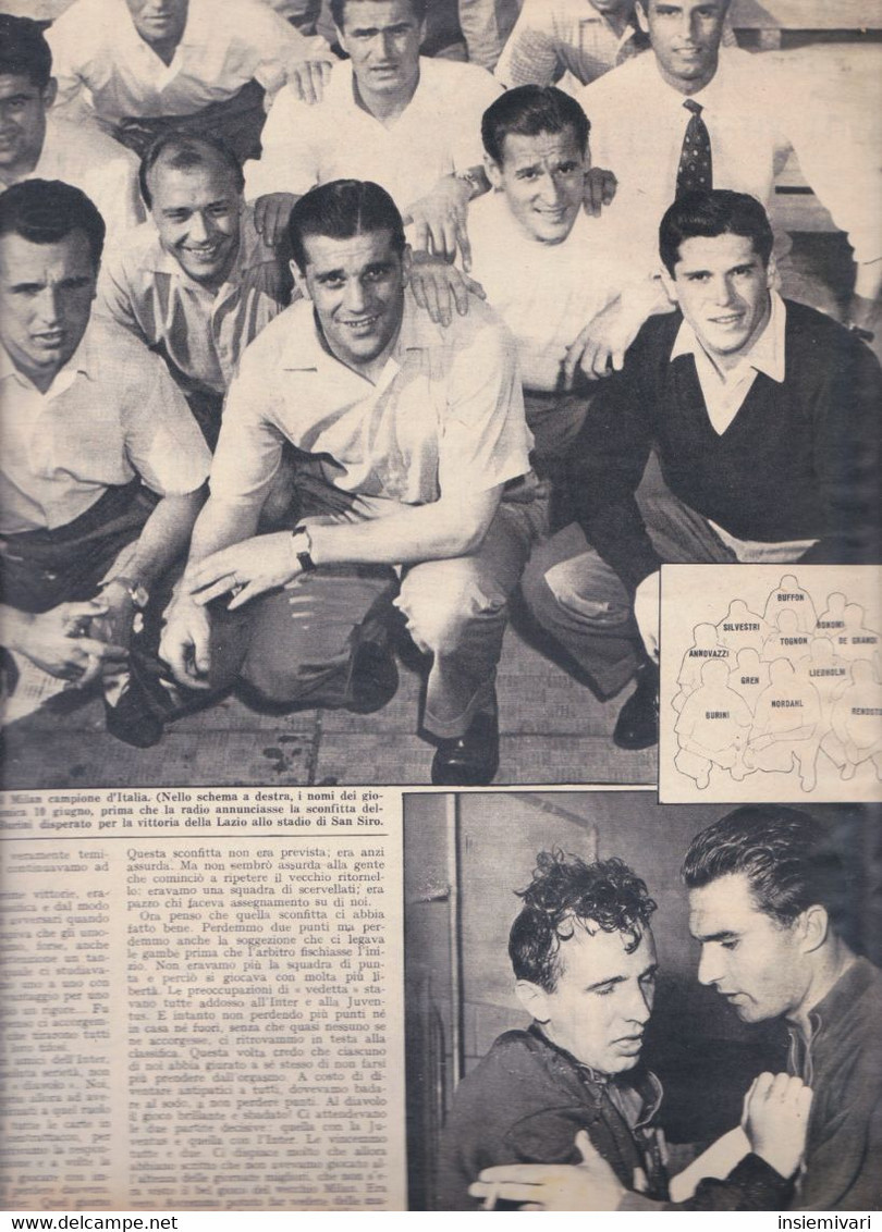 (pagine-pages)IL MILAN CAMPIONE D'ITALIA    L'europeo1951/296. - Other & Unclassified