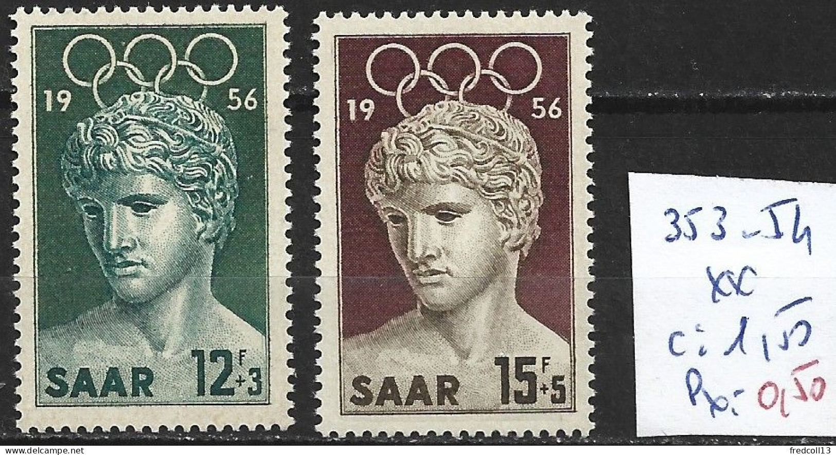 SARRE 353-54 ** Côte 1.50 € - Nuovi