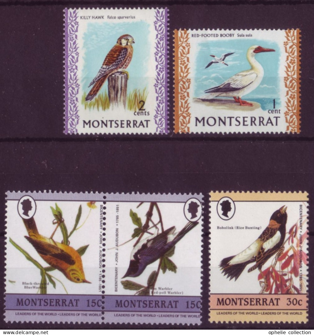 Amérique - Montserrat - Birds - 5 Timbres Différents - 7325 - Antille