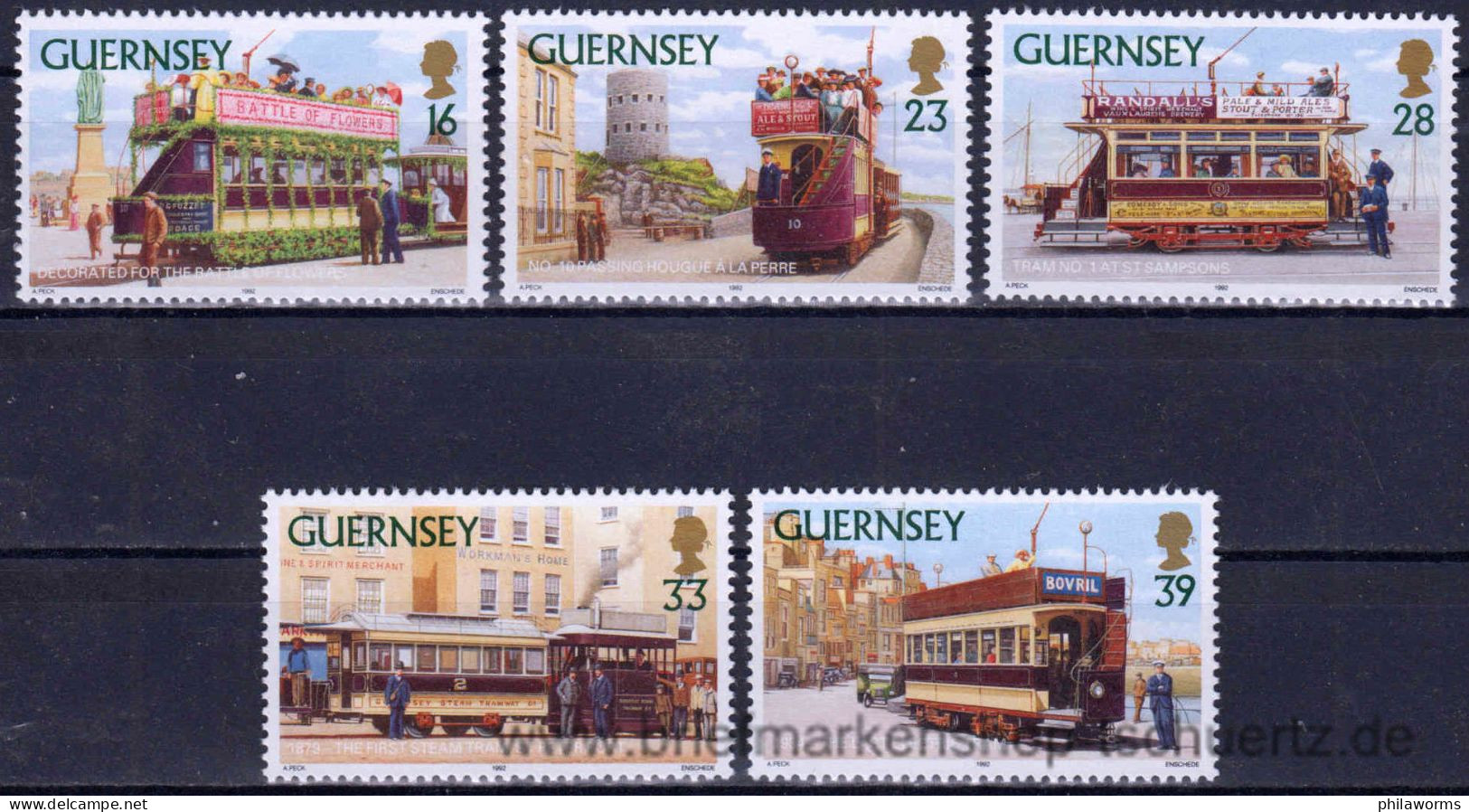 Guernsey 1992, Mi. 573-77 ** - Guernsey