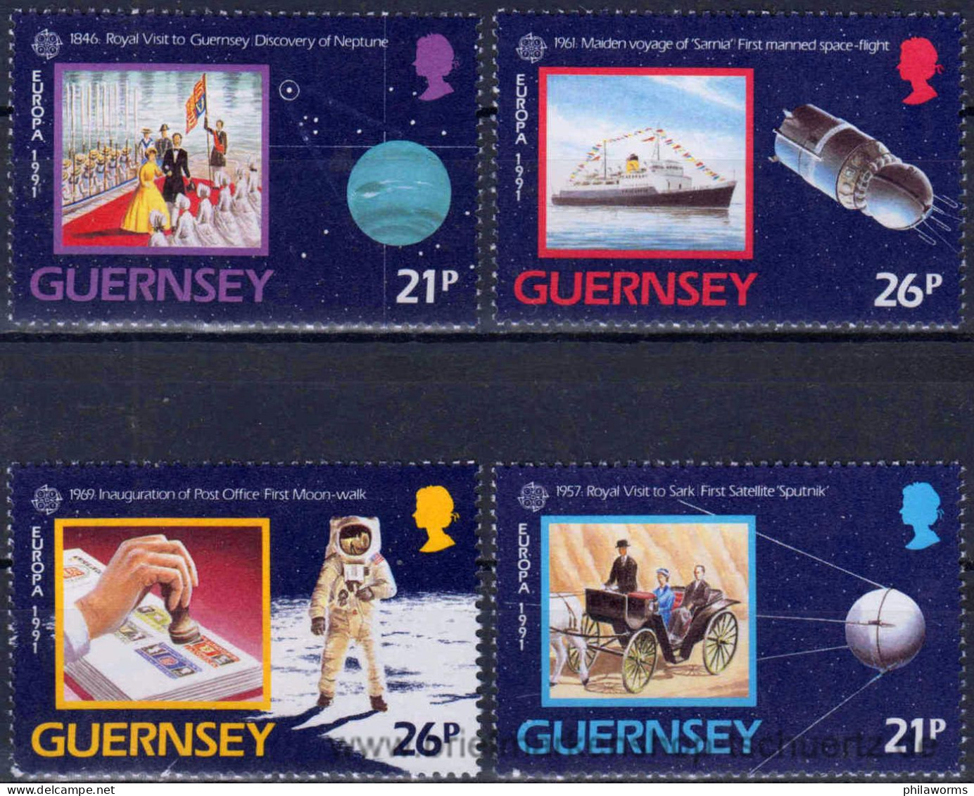 Guernsey 1991, Mi. 518-21 ** - Guernesey