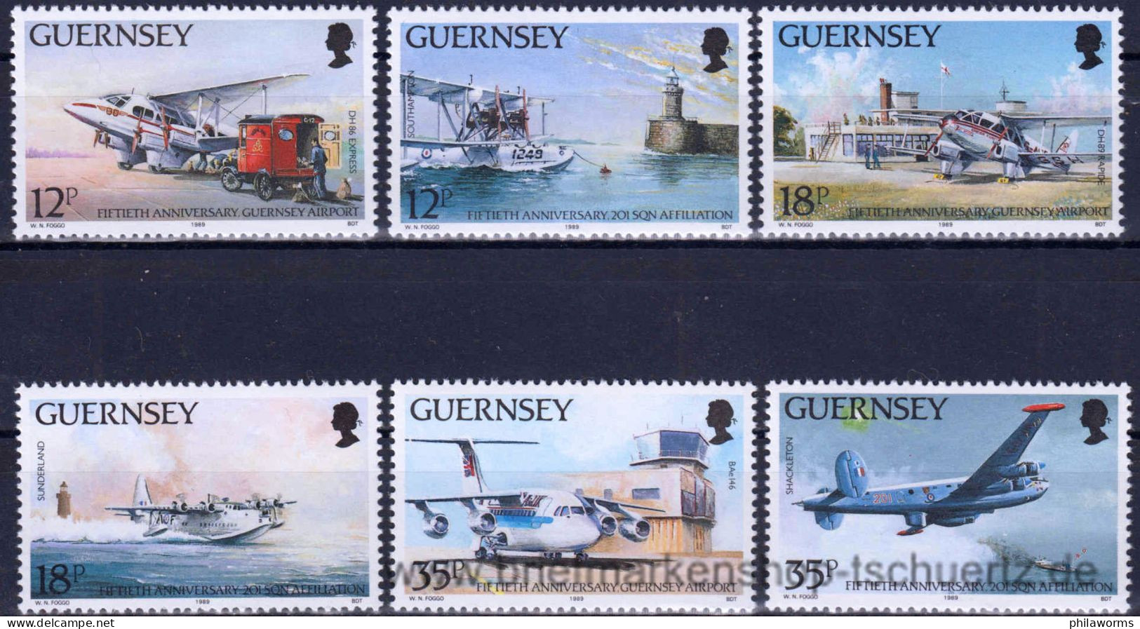 Guernsey 1989, Mi. 453-58 ** - Guernsey