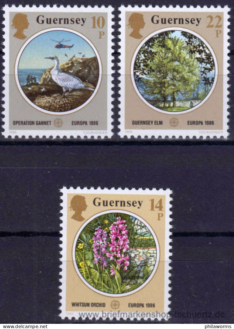 Guernsey 1986, Mi. 358-60 ** - Guernesey