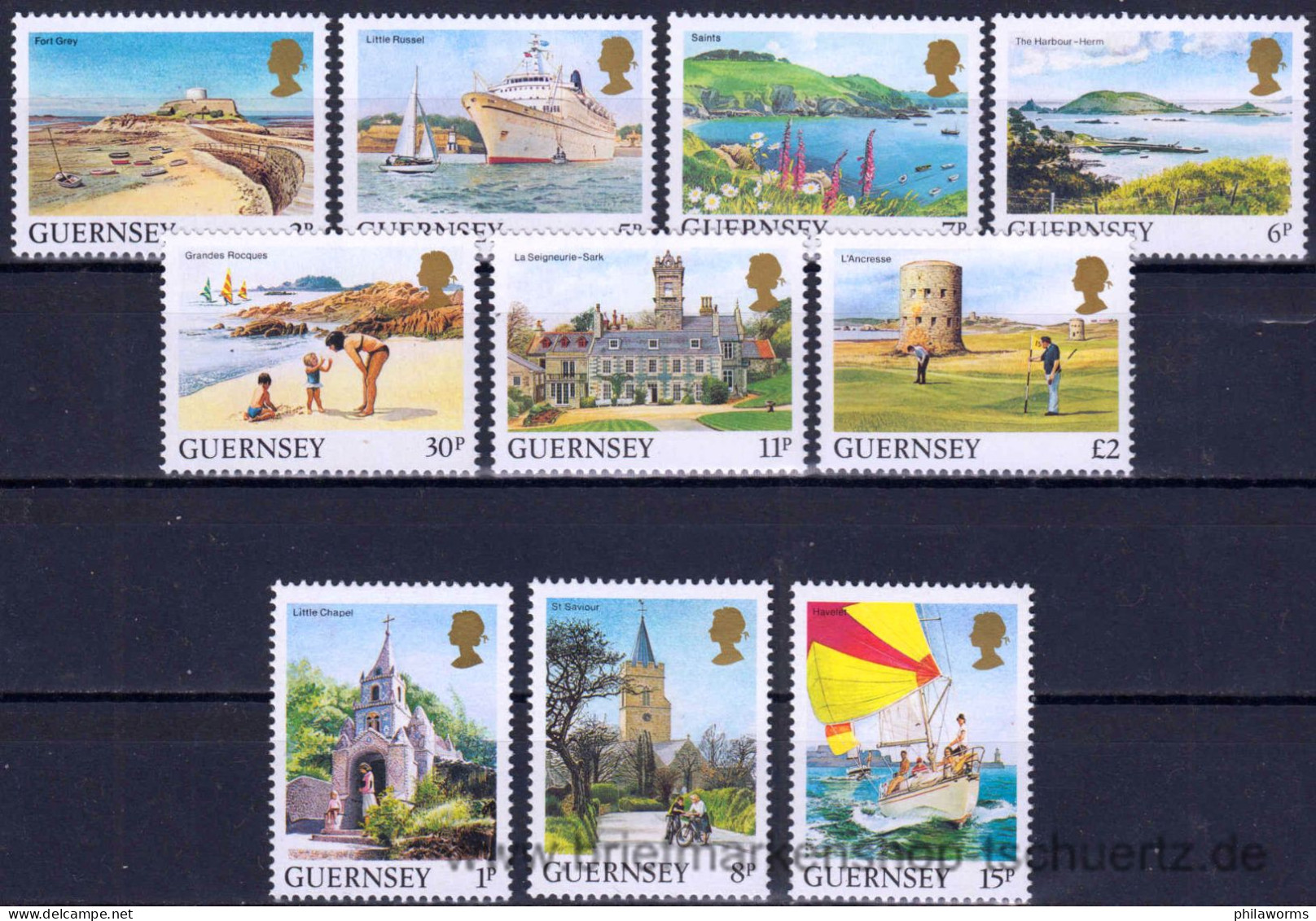 Guernsey 1985, Mi. 325-34 A ** - Guernesey