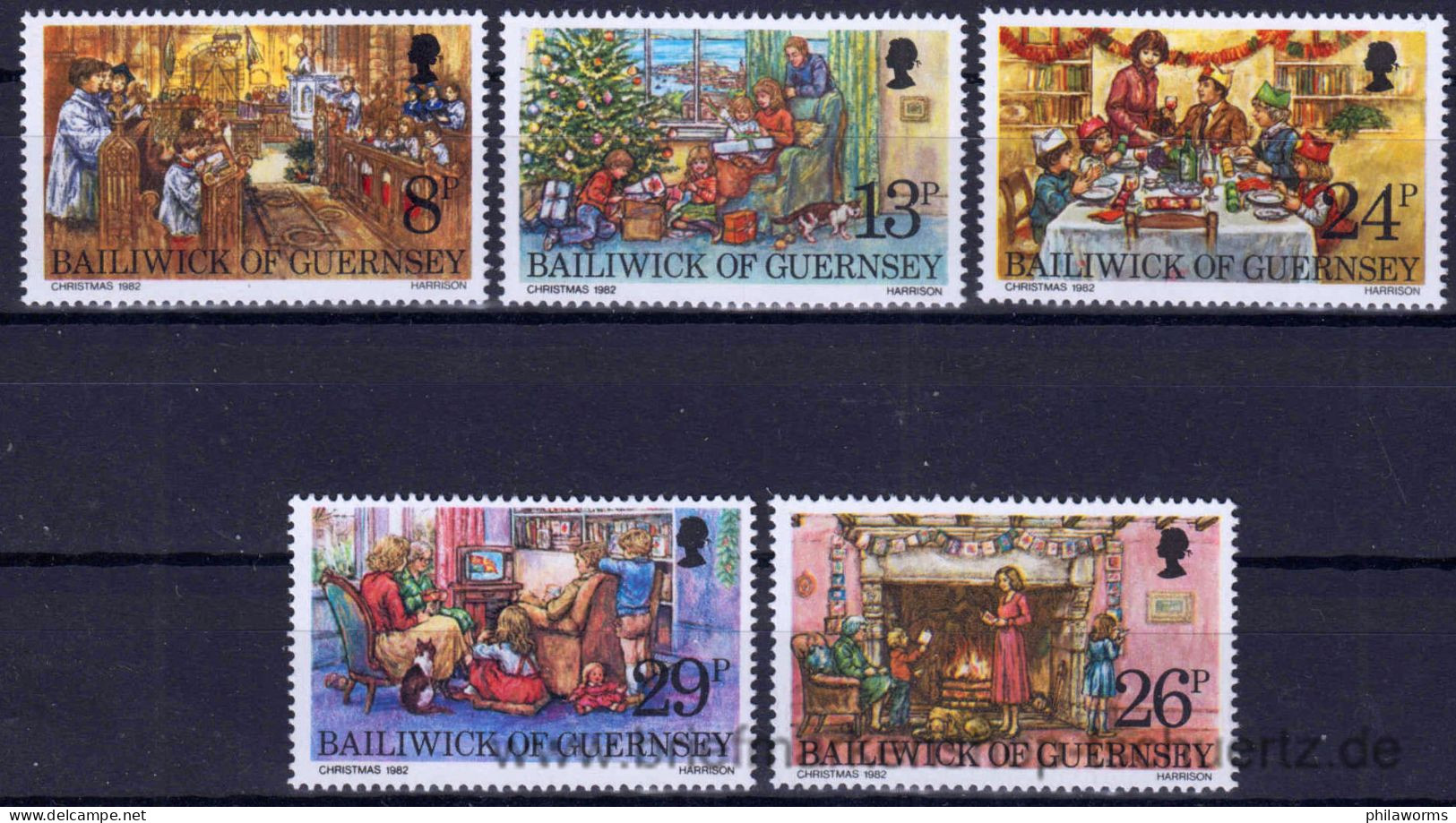 Guernsey 1982, Mi. 255-59 ** - Guernsey