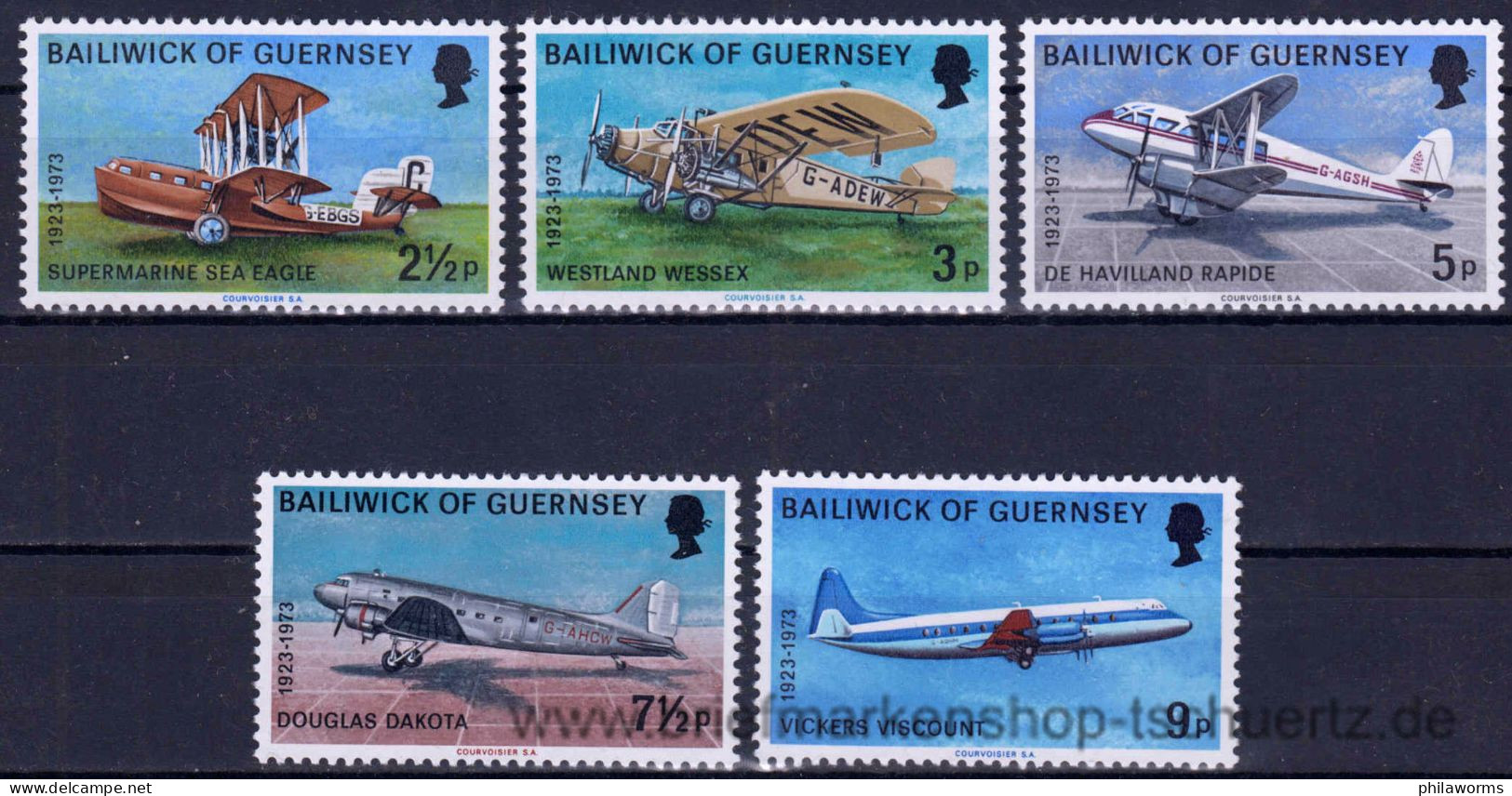 Guernsey 1973, Mi. 79-83 ** - Guernsey