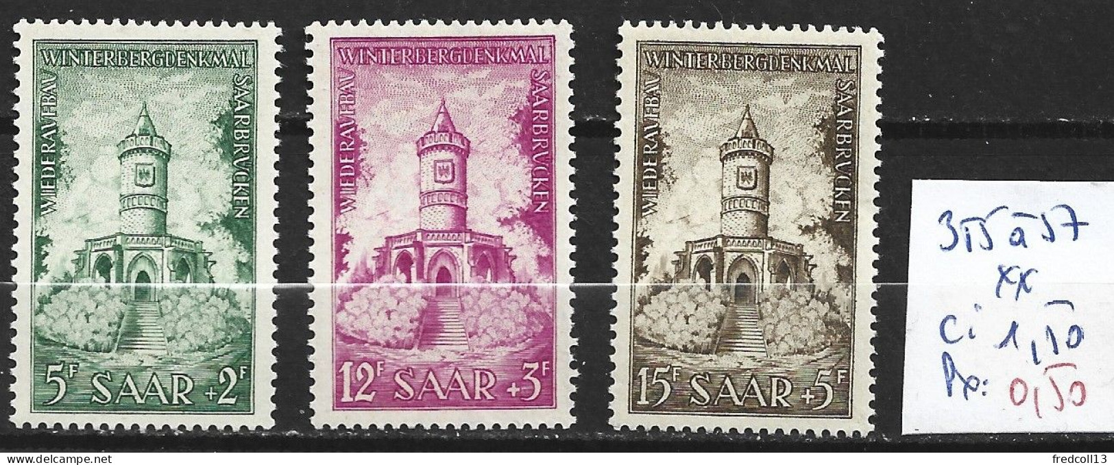 SARRE 355 à 57 ** Côte 1.50 € - Unused Stamps