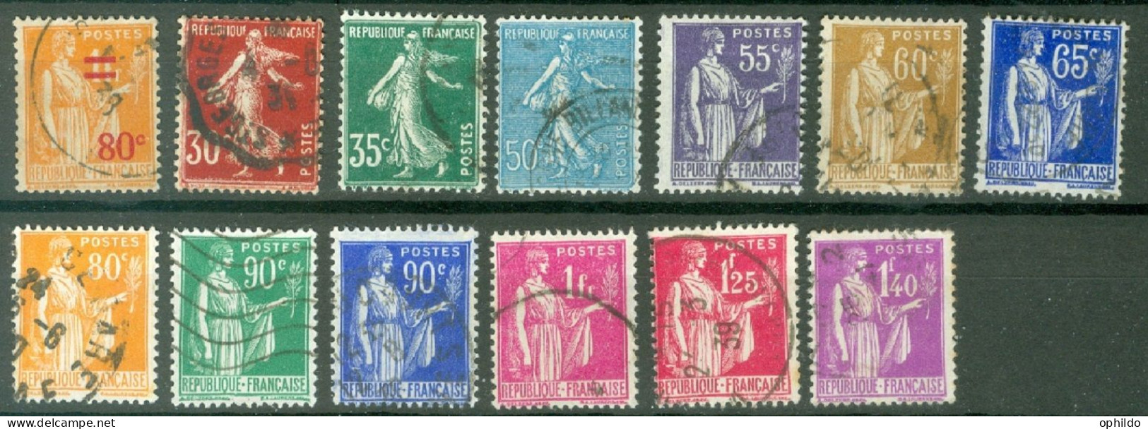 France Yv  359/371 Ob TB  - Usati