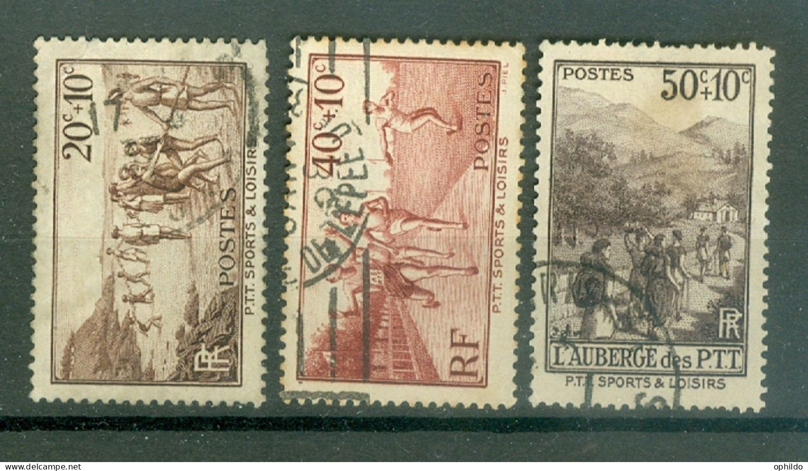 France Yv  345/347 Ob B/TB  - Gebraucht