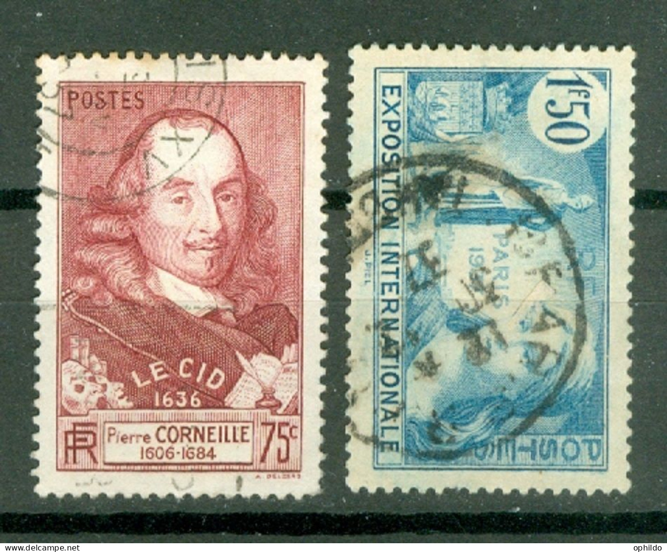 France Yv  335 Et 336 Ob B/TB  - Gebraucht