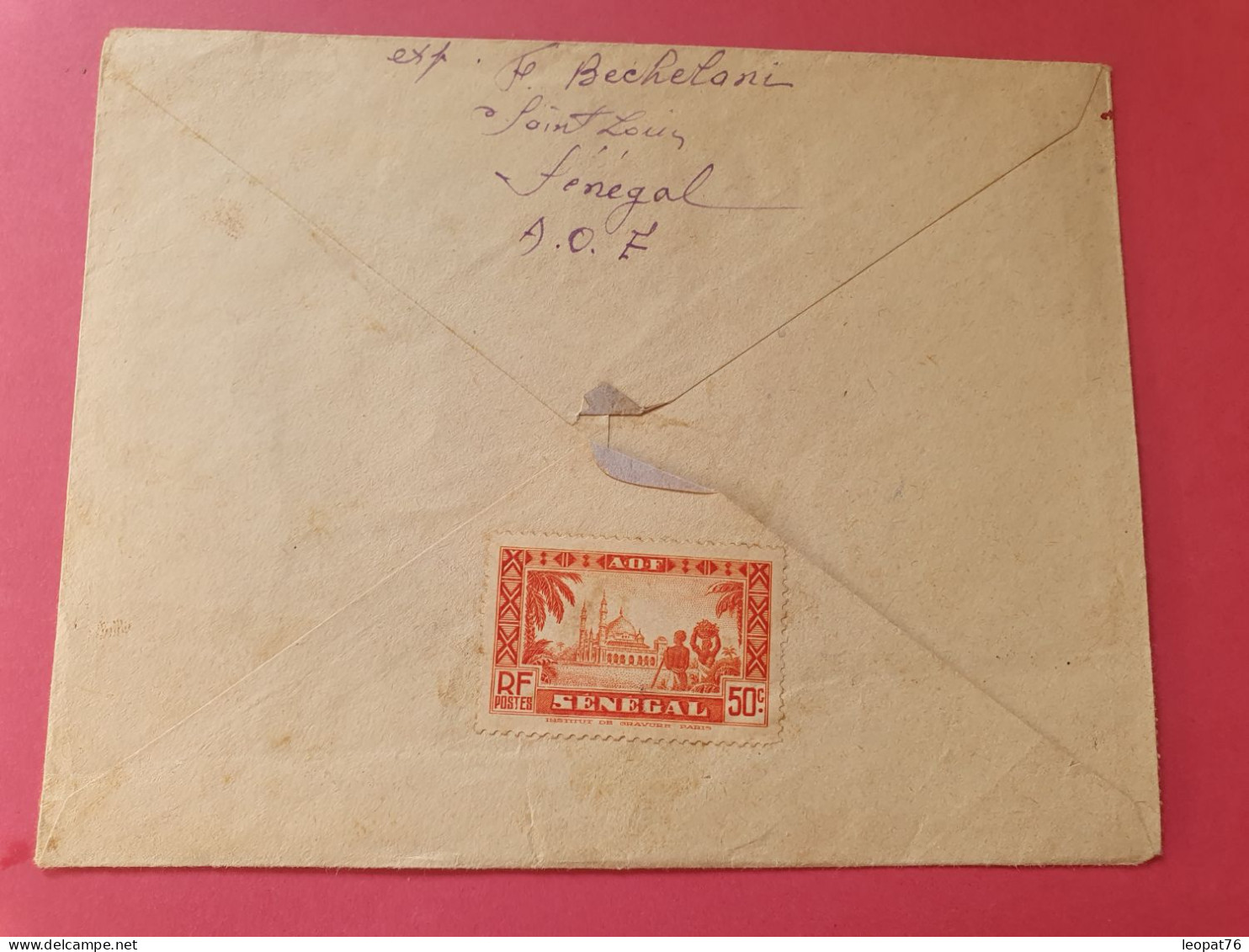 Mauritanie - Enveloppe De St Louis Pour Marseille En 1945 Avec Taxes De Marseille  - Réf 3526 - Brieven En Documenten