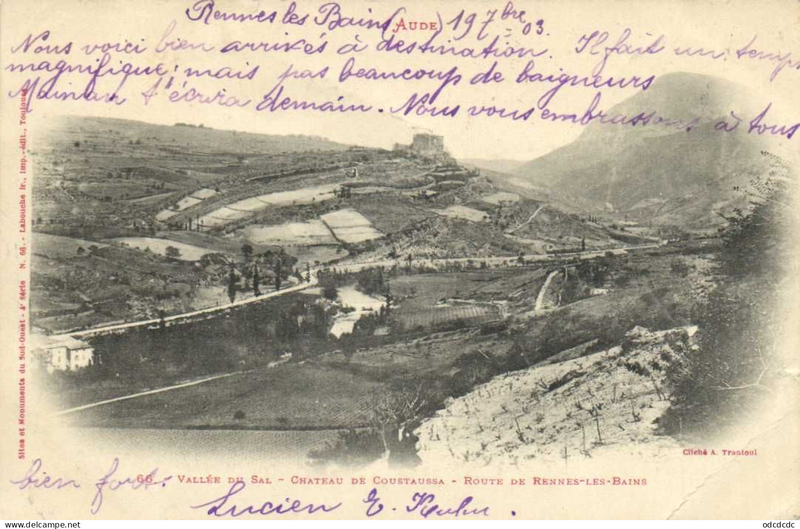 AUDE Vallée Du Sal Chateau De Coustaussa Route De Rennes Les Bains Pionnière RV - Autres & Non Classés